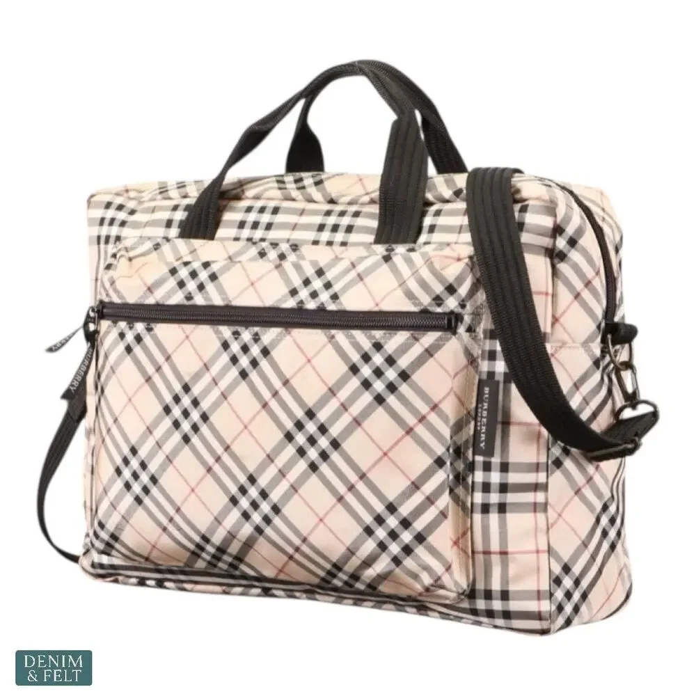 Burberry London Nova Check 3 Way Bag Tote Shoulder Backpack Unisex Travel Work